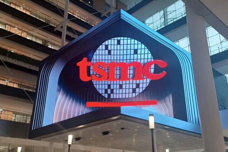 台湾積体電路製造（ＴＳＭＣ）のロゴ（ＡＦＰ時事）