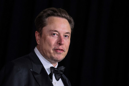 Ｘ（旧ツイッター）のオーナー、イーロン・マスク氏＝１３日、ロサンゼルス（ＡＦＰ時事）