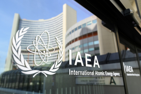 国際原子力機関（ＩＡＥＡ）本部＝４月１１日、オーストリア・ウィーン（ＥＰＡ時事）