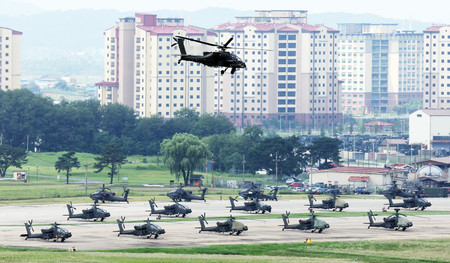 ソウル南方・平沢の在韓米軍基地＝１２日（ＥＰＡ時事）