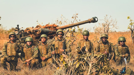 ブラジル中西部で行われた軍事演習「フォルモザ」の様子（ブラジル海軍提供・時事）