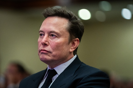米電気自動車(EV)大手テスラのマスク最高経営責任者(CEO)=11月13日、ワシントン(AFP時事)