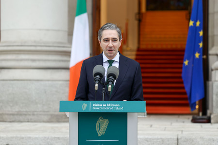 アイルランドのハリス首相=11月8日、ダブリン(EPA時事)