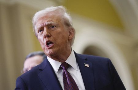 トランプ次期米大統領=8日、ワシントン(AFP時事)