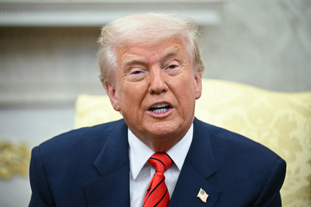 トランプ米大統領=3月13日、ワシントン(AFP時事)