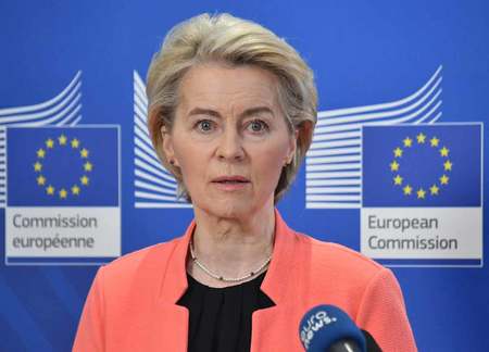 欧州連合(EU)のフォンデアライエン欧州委員長(AFP時事)