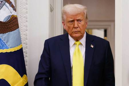 トランプ米大統領=18日、ワシントン(EPA時事)