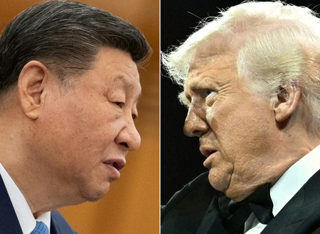 トランプ米大統領(右)と中国の習近平国家主席(左)(AFP時事)