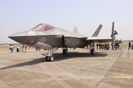 米海軍のF35戦闘機=19日、神奈川県綾瀬市