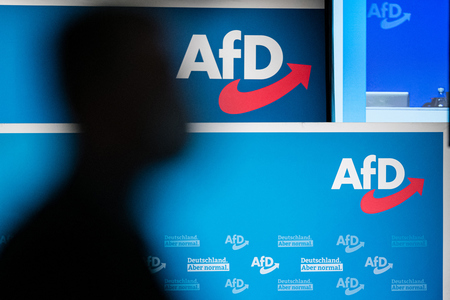極右政党「ドイツのための選択肢」(AfD)のロゴマーク(AFP時事)