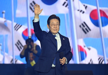 「共に民主党」の大統領候補、李在明前代表(AFP時事)