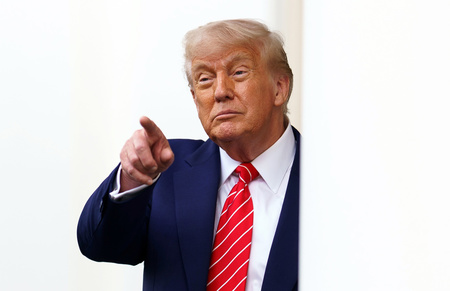 トランプ米大統領＝８日、ワシントン（ＥＰＡ時事）