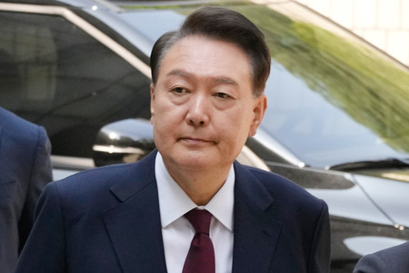 韓国の尹錫悦前大統領=12日、ソウル(EPA時事)