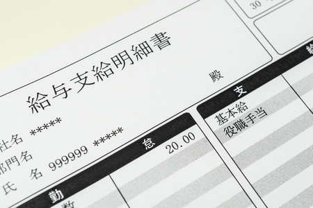 給与支給明細書（資料写真）