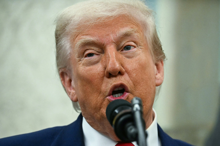 トランプ米大統領＝５月２８日、ワシントン（ＡＦＰ時事）