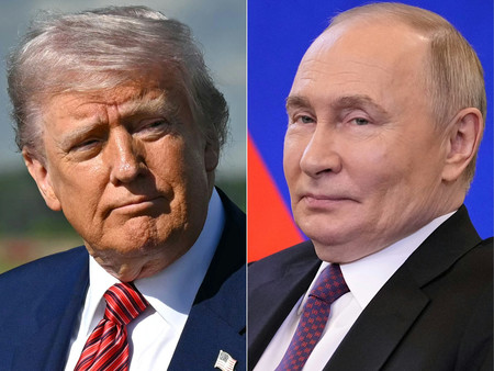 トランプ米大統領(写真左)とロシアのプーチン大統領(AFP時事)