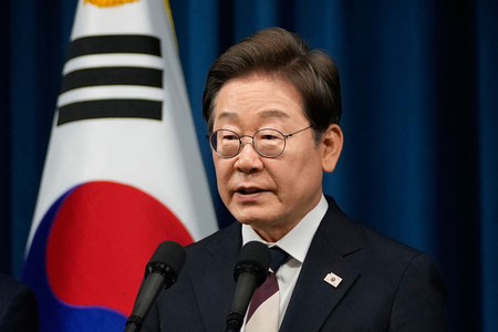韓国の李在明大統領=4日、ソウル(AFP時事)