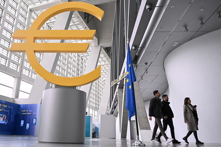 欧州中央銀行(ECB)本部=ドイツ・フランクフルト(AFP時事)