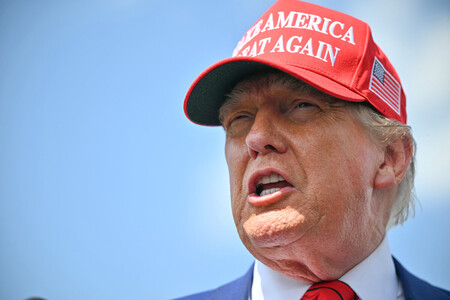 トランプ米大統領＝２０日、ニュージャージー州モリスタウン（ＡＦＰ時事）