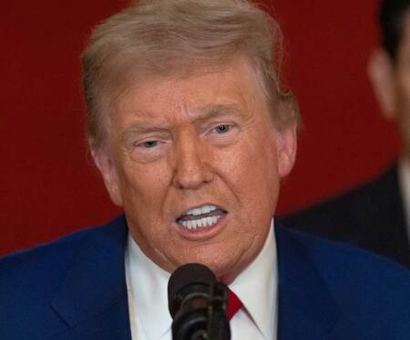 トランプ米大統領＝２１日、ワシントン（ＥＰＡ時事）
