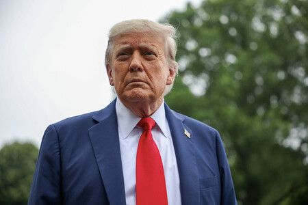 トランプ米大統領＝１５日、ワシントン（ＡＦＰ時事）