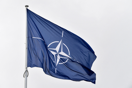 北大西洋条約機構（ＮＡＴＯ）の旗（ＡＦＰ時事）