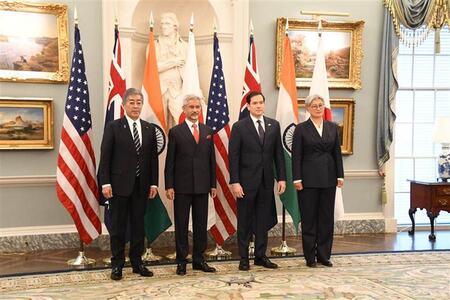 １月２１日に米ワシントンで開かれたクアッド外相会合 