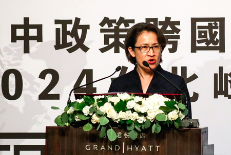台湾の蕭美琴副総統＝２０２４年７月、台北（ＥＰＡ時事）
