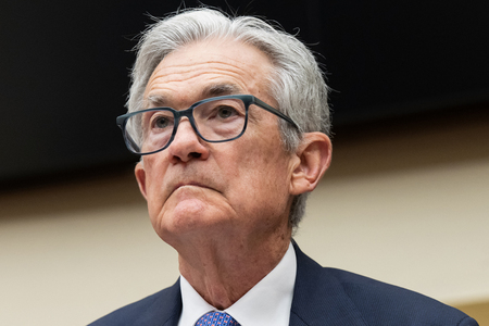 米連邦準備制度理事会（ＦＲＢ）のパウエル議長＝６月２４日、ワシントン（ＡＦＰ時事）