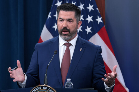 米国防総省のパーネル報道官＝３月１７日、ワシントン近郊（ＡＦＰ時事）