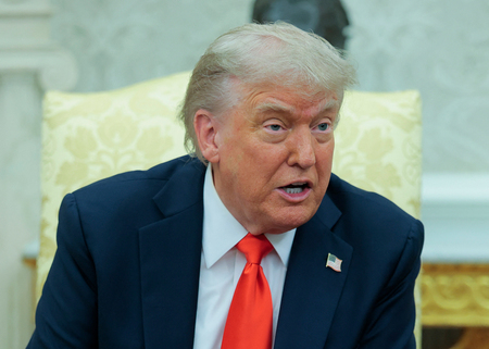 トランプ米大統領＝６月５日、ワシントン（ＡＦＰ時事）