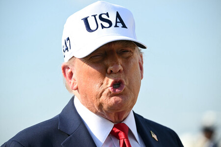 トランプ米大統領＝３日、米東部メリーランド州（ＡＦＰ時事）
