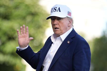 トランプ米大統領＝６日、ワシントン（ＥＰＡ時事）