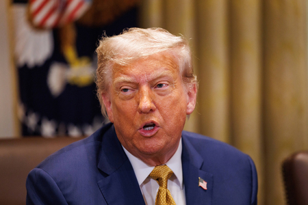 トランプ米大統領＝８日、ワシントン（ＥＰＡ時事）