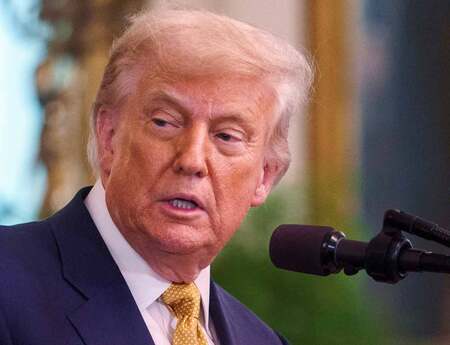 トランプ米大統領=16日、ワシントン(EPA時事)
