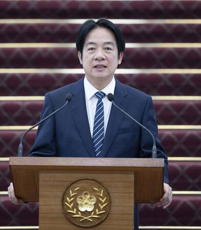 台湾の頼清徳総統（総統府提供）