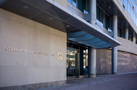 国際通貨基金（ＩＭＦ）本部＝米ワシントン（ＡＦＰ時事）