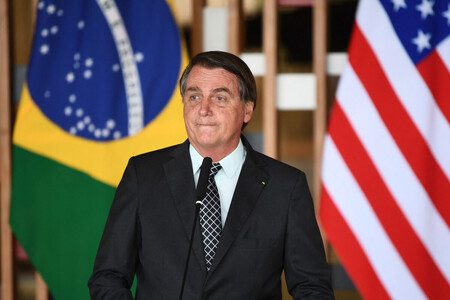 ブラジルのボルソナロ前大統領＝２０２０年１０月、ブラジリア（ＡＦＰ時事）