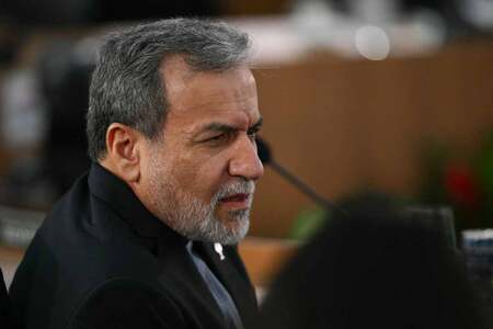 イランのアラグチ外相=6日、ブラジル・リオデジャネイロ(AFP時事)