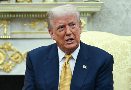 トランプ米大統領=7月22日、ワシントン(AFP時事)