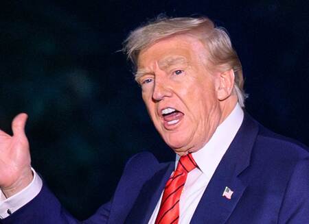 トランプ米大統領=3日、ワシントン(AFP時事)