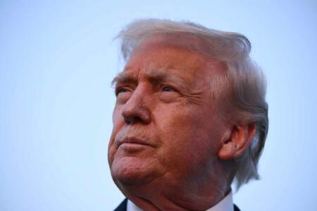 トランプ米大統領＝３日、ペンシルベニア州アレンタウン（ＡＦＰ時事）