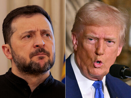 トランプ米大統領(右)とウクライナのゼレンスキー大統領(AFP時事)