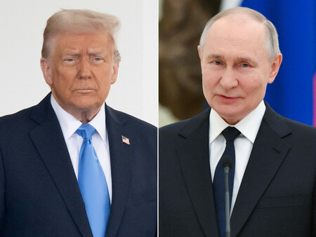 米国のトランプ大統領（左）とロシアのプーチン大統領（ＡＦＰ時事）