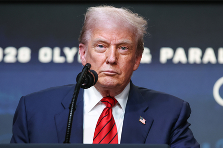 トランプ米大統領＝５日、ワシントン（ＥＰＡ時事）