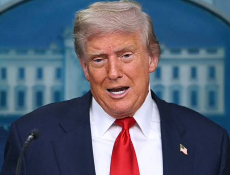 トランプ米大統領=11日、ワシントン(AFP時事)