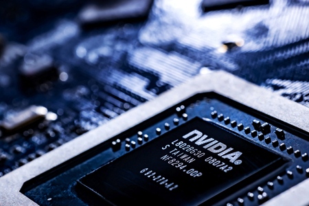 米エヌビディア製の半導体チップ(AFP時事)(資料)