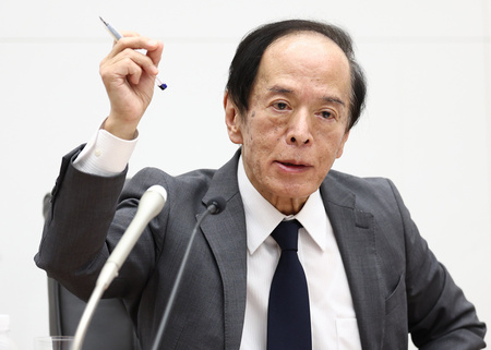 日銀の植田和男総裁=7月31日、東京・日本橋本石町の同本店