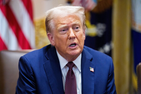 トランプ米大統領=26日、ワシントン(EPA時事)