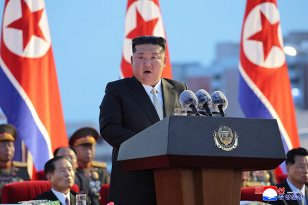 北朝鮮の金正恩朝鮮労働党総書記＝１４日、平壌（ＥＰＡ時事）
